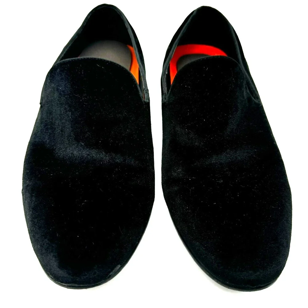 MIX‎ NO. 6 Men's Size 12 Haigen Black Velvet Slip On Formal Dress Loafers Shoes